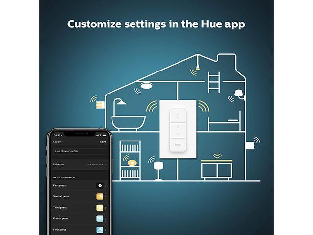 Philips Hue Smart Dimmer Switch With Remote Requires Hue Hub Installation Free Smart Home