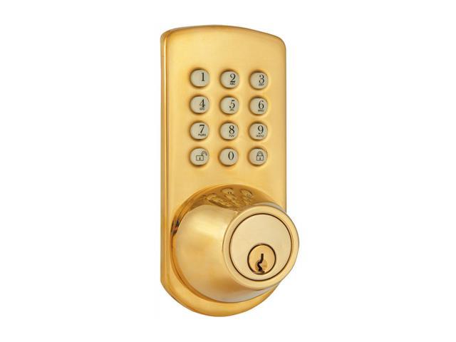 Morning Industry Pkf 01p Touchpad Deadbolt Polished Brass Finish 0360