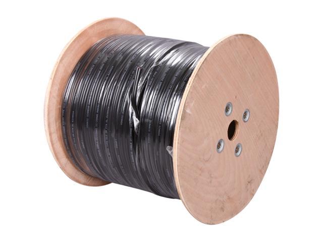 Vonnic CB1000B 1000 ft. Bulk Siamese Cable - UL Listed, Black