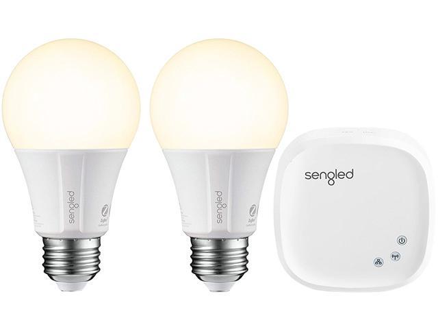 Sengled Element Classic Starter Kit (2 x A19 Bulbs + 1 x Hub) - Soft White 2700K Smart LED, Works with Alexa & Google Assistant, E21-G14W