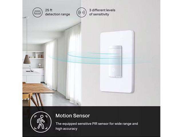 Kasa Smart Motion Sensor Switch, Single Pole, Needs Neutral Wire, 2 ...