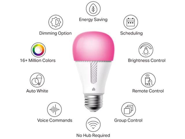 Kasa Smart Bulb, Full Color Changing Dimmable Smart WiFi Light Bulb ...