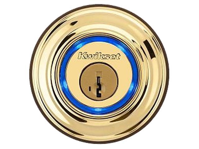 Kwikset Kevo 99250-001 Polished Brass Smart Lock with Bluetooth enabled deadbolt for iPhone 4S, 5, 5C & 5S, 6 and 6 Plus