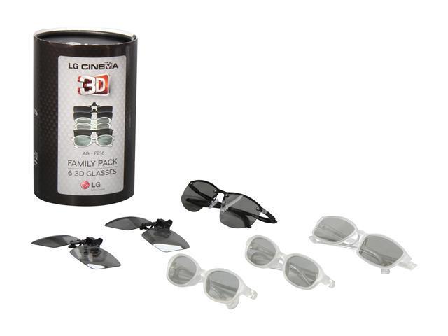 LG AG-F216 Cinema 3D Glasses Family Pack for 2011 and Up 6-Pairs 