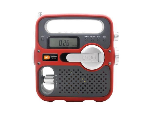 eton Self-Powered AM/FM/NOAA Radio with Solar Power, Flashlight, and Cell Phone Charger (Black) NFR360WXR