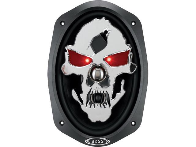 2) NEW BOSS SKULL SK693 6x9" 600W 3 Way Coaxial Car Speakers Stereo Audio