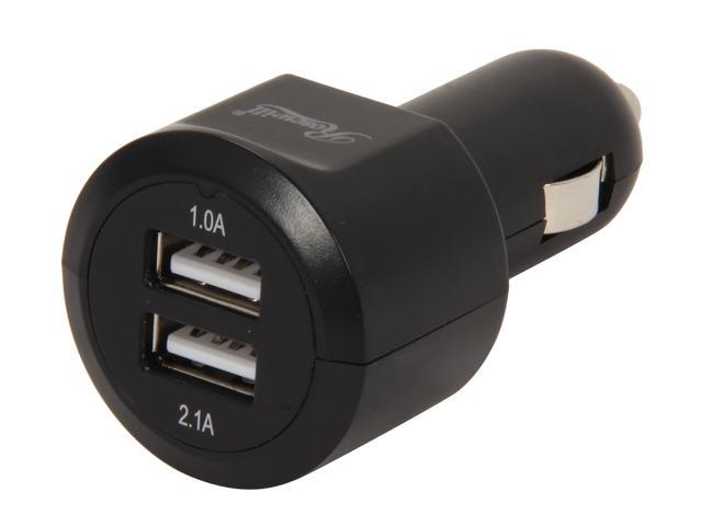 Rosewill REPA-12001 - Black, 3.1A (2.1A + 1A) Dual USB Car Adapter / Fast Charger - Charges Your iPad, iPhone, iPod, Smartphone & MP3 / 4 Player