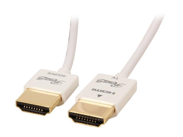 Rosewill RCHD-12007 10 ft. White Ultra Slim HDMI Cable w/ RedMere Technology