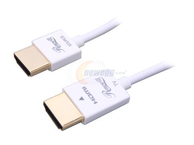 Rosewill RCHD-12008 15 ft. White Ultra Slim HDMI Cable w/ RedMere Technology