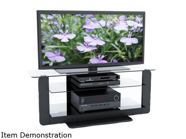 Sonax T 201 Tat 37 55 Midnight Black Finish Atlantic 52 Tv Stand With Glass Shelves Newegg Ca