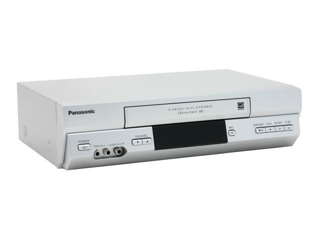 Panasonic PV-V4525S Silver 4-Head VHS Hi-Fi Stereo VCR W/ Commercial Skip