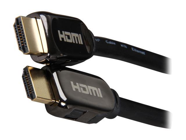 AMC HDM-HDM-LSE6 6 ft. Black / Polish Hood LUXURY SERIES Polish Hood High Speed HDMI® Cable with Ethernet Gold Plated Connector Male to Male