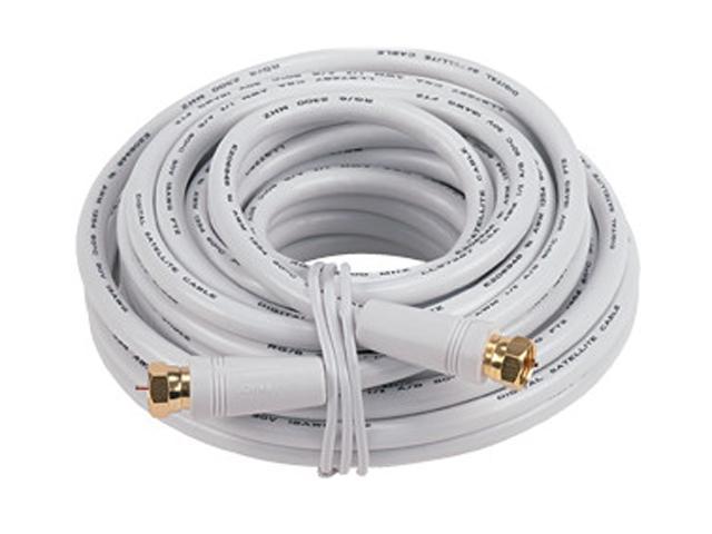 RCA VH625WHN 25 ft. Digital RG6 Coaxial Cable in White Color w/ F connector
