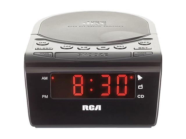 RCA Black CD Clock Radio With Battery Backup RC5610