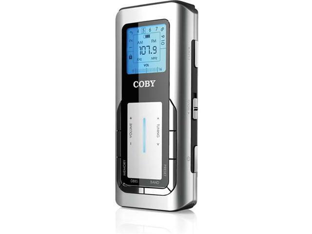 COBY Silver Digital AM/FM Pocket Radio CX-90SLV