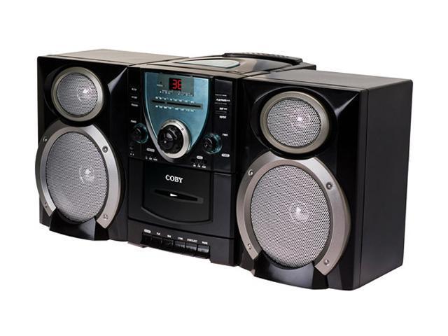 COBY CD/Cassette/Radio 1-Disc Changer Mini Audio System CXCD400BLACK ...