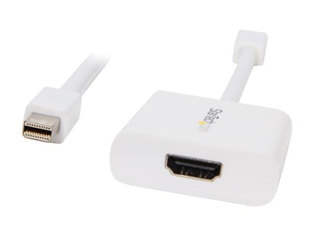 StarTech.com MDP2HDW Mini DisplayPort to HDMI Video Adapter Converter 1920x1200 - White Mini DP to HDMI Adapter M/F