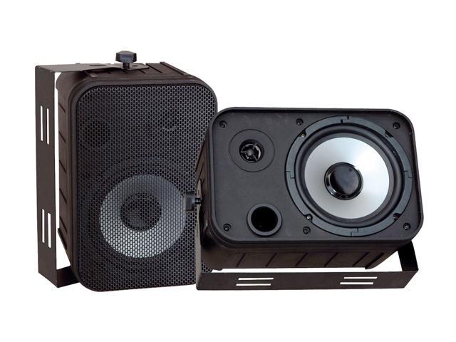PYLE PD-WR50B 2 CH 6.5" Indoor/Outdoor Waterproof Speakers (Black) Pair