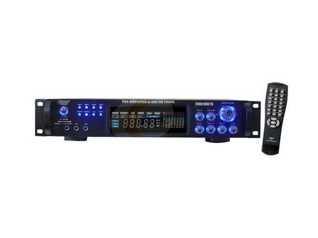 PylePro P2001AT 2,000 Watt Hybrid Hybrid Home Stereo Receiver Amplifier with AM/FM Tuner - Audio Inputs & Outputs