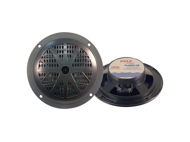 Pyle PLMR51B 5.25" 2-Way Marine Speakers (Pair) - 100 Watts, Black, Water-Resistant For Boats