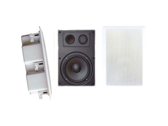 PYLE PDIW67 6.5'' Two Way In Wall Enclosed Speaker System w/ Directional Tweeter (Pair)
