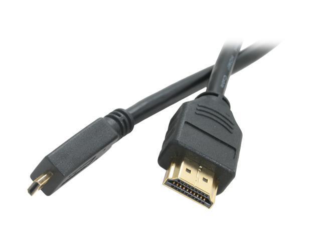 Link Depot HDMI-6-MICRO Black HDMI Type A male to HDMI Micro male HDMI Standard to HDMI Micro Cable Male to Male