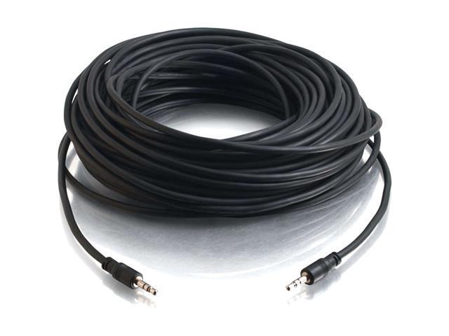 C2G 40107 3.5mm Stereo Audio Cable with Low Profile Connectors M/M, In-Wall CMG-Rated (25 Feet, 7.62 Meters)