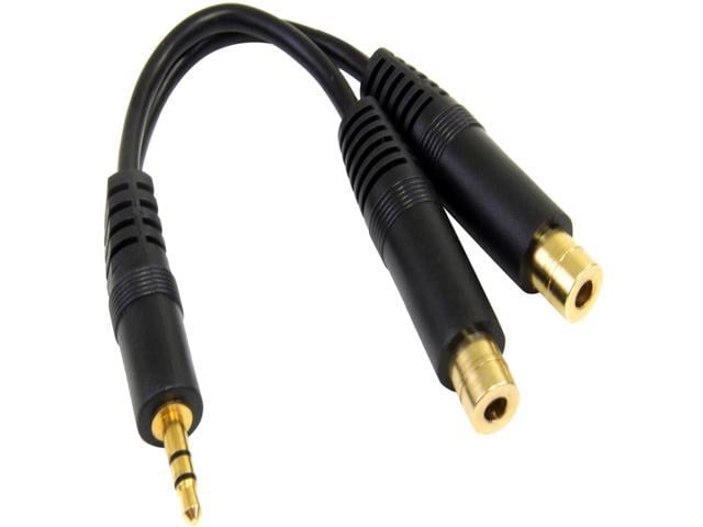 StarTech.com MUY1MFF 6" Stereo Splitter Cable - 3.5mm Male to 2 x 3.5mm Female
