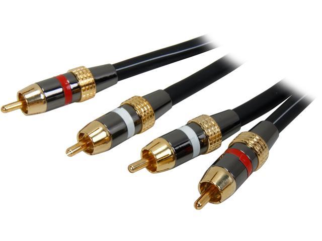 StarTech.com AUDIORCA6 6 ft. Premium Stereo Audio Cable RCA Male to Male