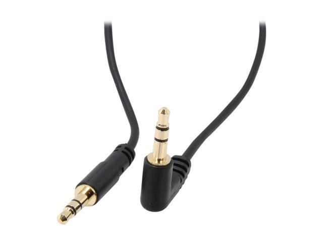 StarTech.com MU3MMSRA Slim 3.5mm to Right Angle Stereo Audio Cable Male to Male