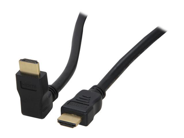 StarTech.com HDMMD6 6 ft. Black Connector A: 1 - HDMI (19 pin) Male
Connector B: 1 - HDMI (19 pin) Male 90-degree Down Angled High Speed HDMI Cable Male to Male