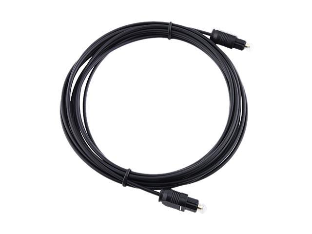 Insten Model 675699 12 ft. Black Molded 12 Foot Digital Optical Audio TosLink Cable - M/M