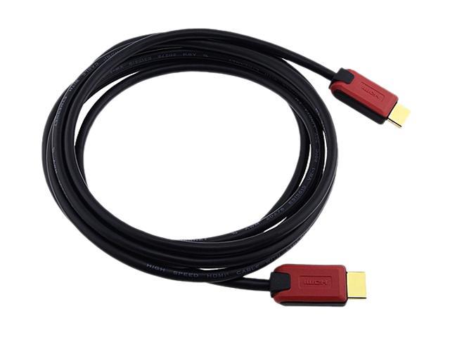 Insten 675768 10 ft. Black & Red High Speed HDMI Cable with Ethernet M/M