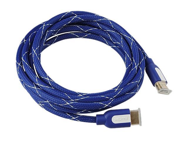 Insten 675479 10 ft. Blue 3X INSTEN Premium High Speed HDMI Cable with Ethernet M/M