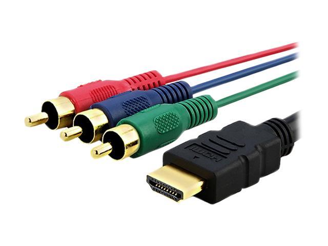 Insten 675753 5 ft. Black HDMI to 3 RCA Cable