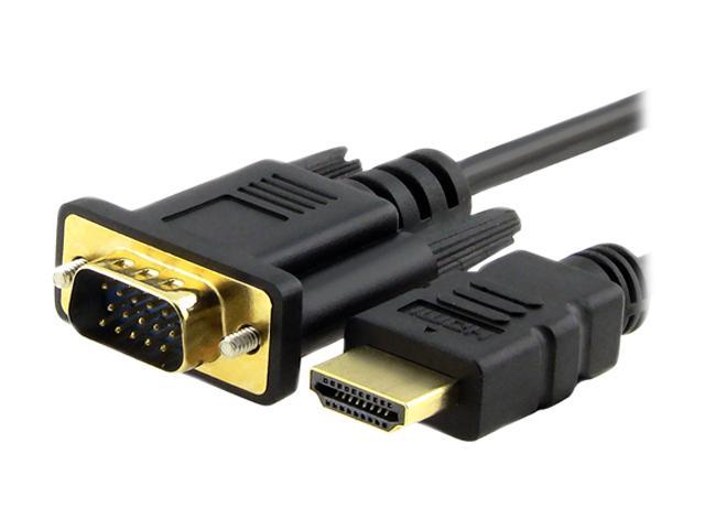 Insten 675817 6 ft. Black 1 x VGA HDDB15 15-pin - Male 1 x HDMI - Male VGA to HDMI® Cable Male to Male