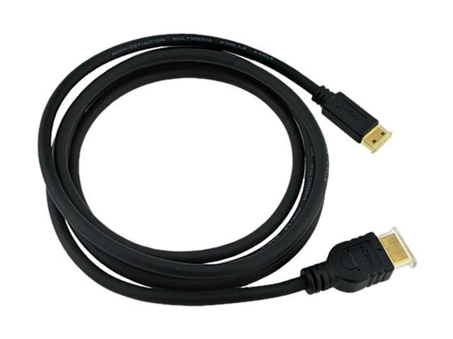 Insten 675537 6 ft. Black Type A to Type C Gold Plated HDMI® to HDMI® Mini cable (2 Pack) Male to Male
