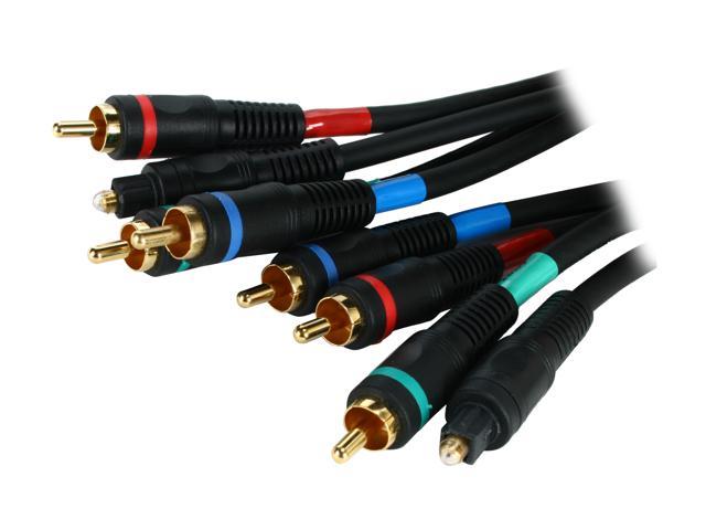 BYTECC P3VT-6 6 ft. Component Video with Toslink Audio Cable - Newegg.com