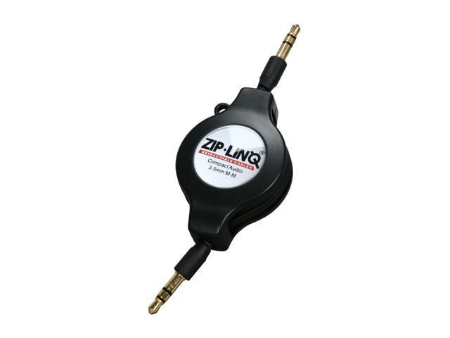 CABLES UNLIMITED ZIP-AUDIO-CD3 4 feet Ziplinq Retractable 3.5mm Audio Cable Male to Male