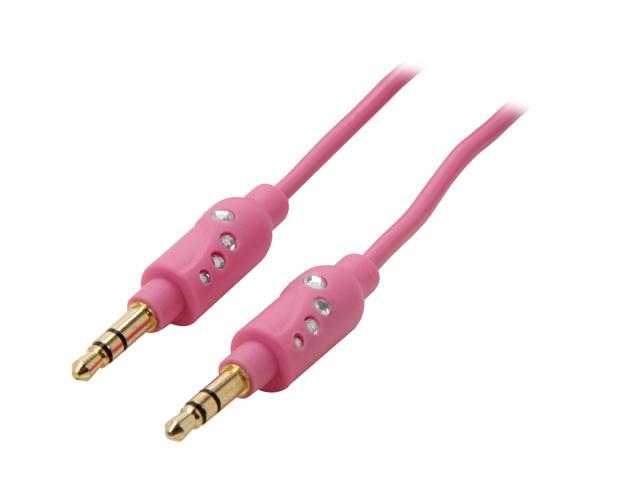 CABLES UNLIMITED AUD-1100-06P 6.56 ft (2m) KaBLING 3.5mm Stereo Audio Cable - Pink Male to Male