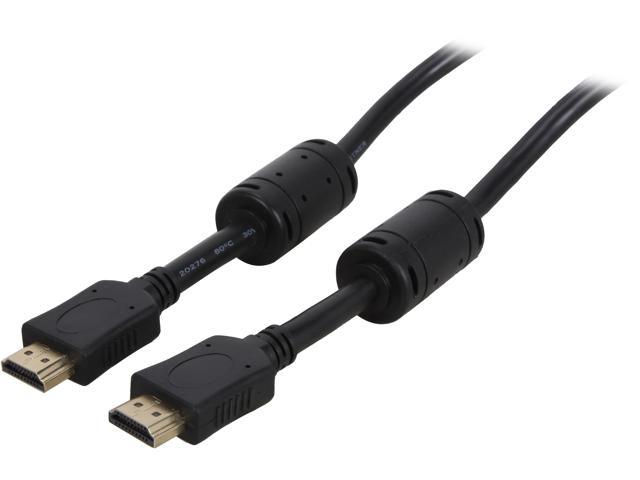 Coboc EA-HDAC-6-BK 6 ft. 28 AWG Stranded Tinned Copper 18 Gbps High Speed HDMI Cable with Ethernet w/ Ferrite Cores, Black, M-M - Ultra HDTV 4K x 2K & 3D Compatible - 4096 x 2160P@60 Hz