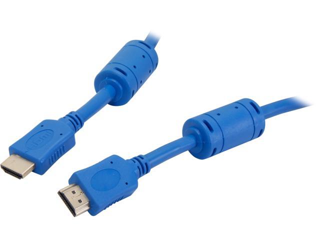 Coboc EA-HDAC-6-BL 6 ft. 28AWG Stranded Tinned Copper 18Gbps High Speed HDMI Cable with Ethernet w/Ferrite Cores,Blue,M-M - Ultra HDTV 4K x 2K & 3D Compatible - 4096x2160P@60Hz