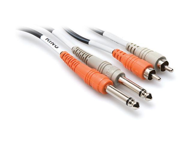 Hosa Model CPR-201 1m Dual 1/4 in TS to Dual RCA Cable Male to Male