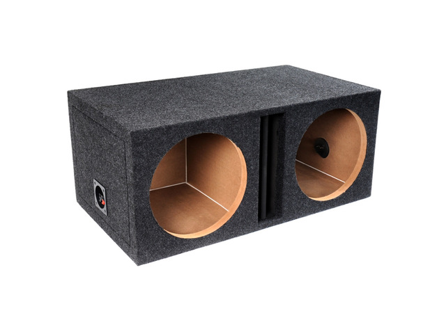 Atrend 12DQV Dual Ported 12-Inch Subwoofer Box - Vented Enclosure For Universal Fit