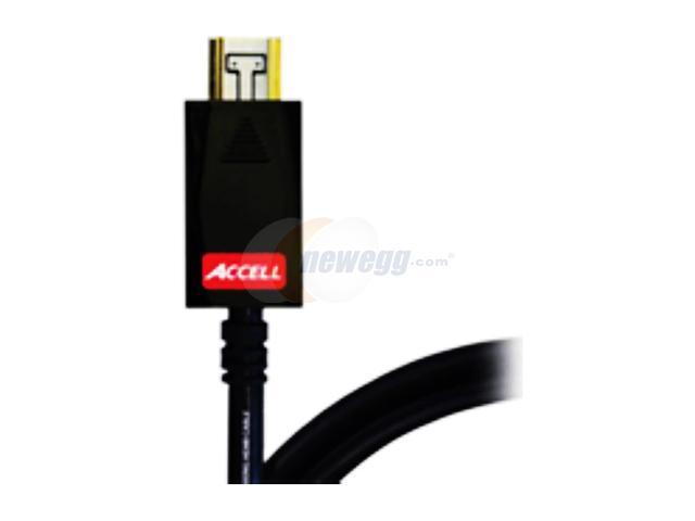 Accell B104C-003B-40 3.3 ft. Black AVGrip Pro Locking High Speed HDMI Cable Male to Male