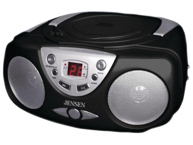 JENSEN Portable Stereo Compact Disc Player with AM/FM Radio CD-472-BK
