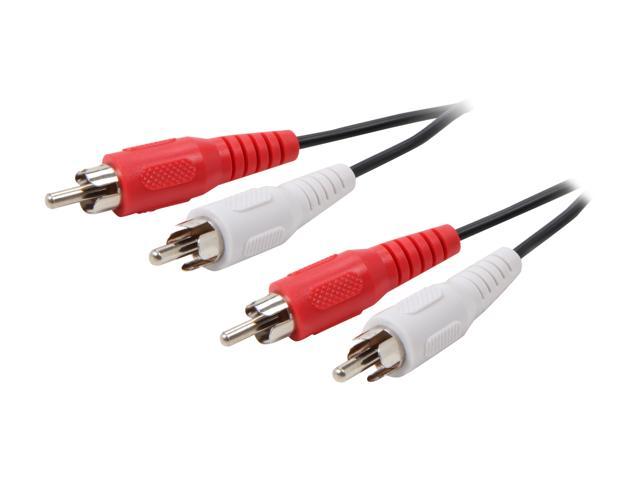 Coboc 6 ft. 2 RCA Male to Male Cable (Black)