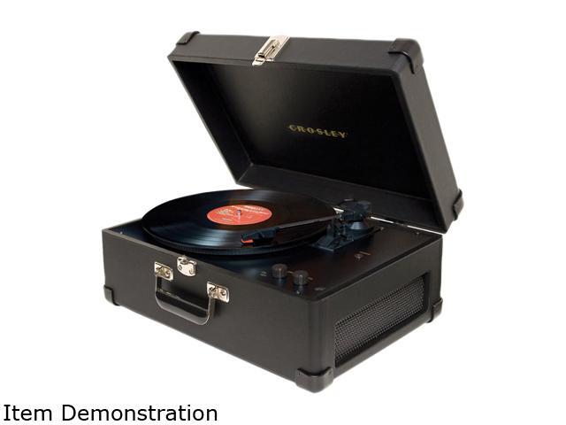 Crosley Cr6249a Bk Deluxe Keepsake Usb Turntable Black Neweggca 