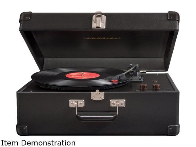 Crosley Cr6249a Bk Deluxe Keepsake Usb Turntable Black Neweggca 