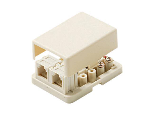 STEREN 300-146IV DUAL MODULAR TELEPHONE SURFACE JACK IVORY RJ11 - Foto 7